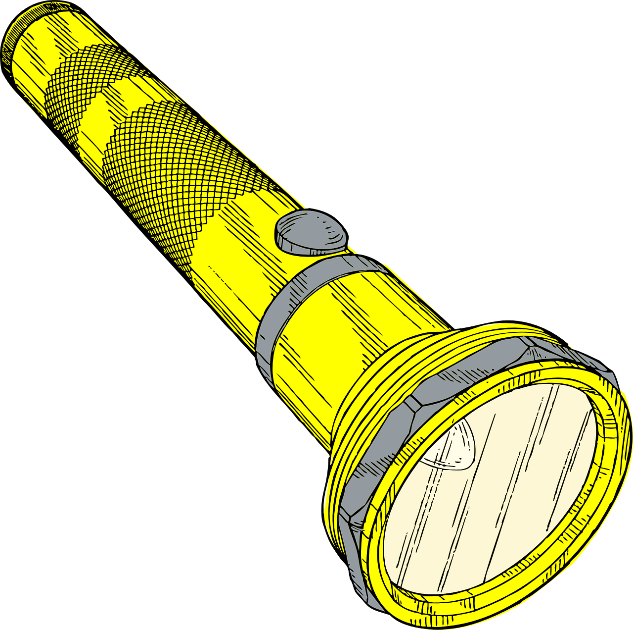 Torch Flashlight Electric - Torch Clipart (1280x1272), Png Download
