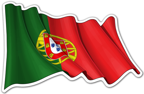 Car & Motorbike Stickers - Bandera De Portugal Png (500x327), Png Download