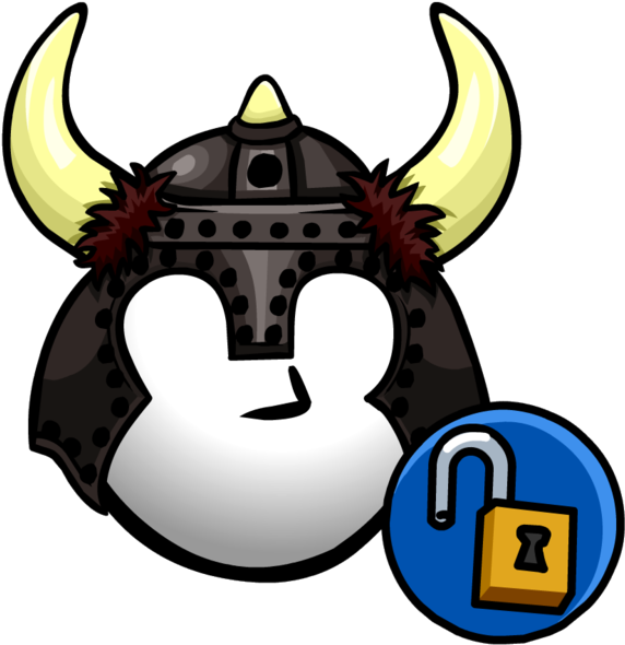 Armored Viking Helmet - Club Penguin Viking (586x600), Png Download