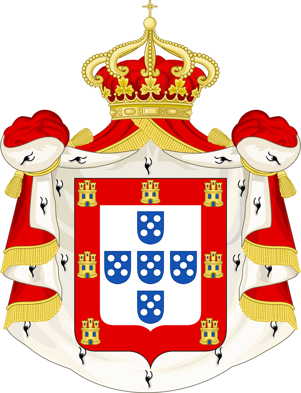 List Of Portuguese Monarchs - Datei Staatswappen Liechtensteins Svg (1280x1660), Png Download