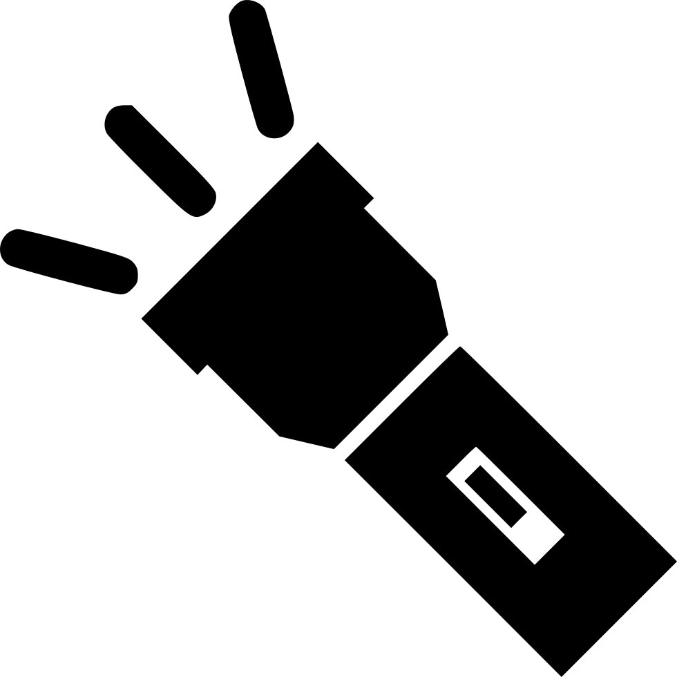 Lighter Torch Flashlight Light Flash On Comments - Silueta De Lapiz (980x980), Png Download