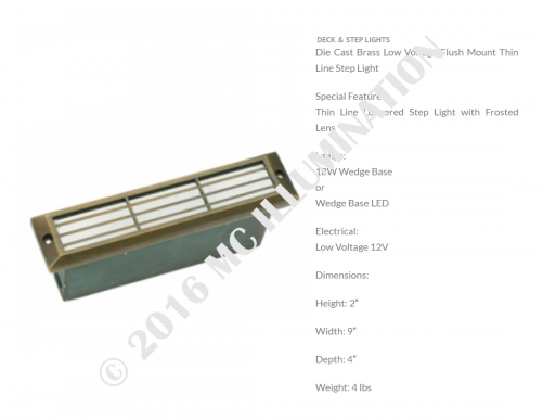 Landscaping Low Voltage 18w Wedge Base Thin Line Step - Best Quality Lighting 1-light Outdoor Flush Mount, (500x500), Png Download