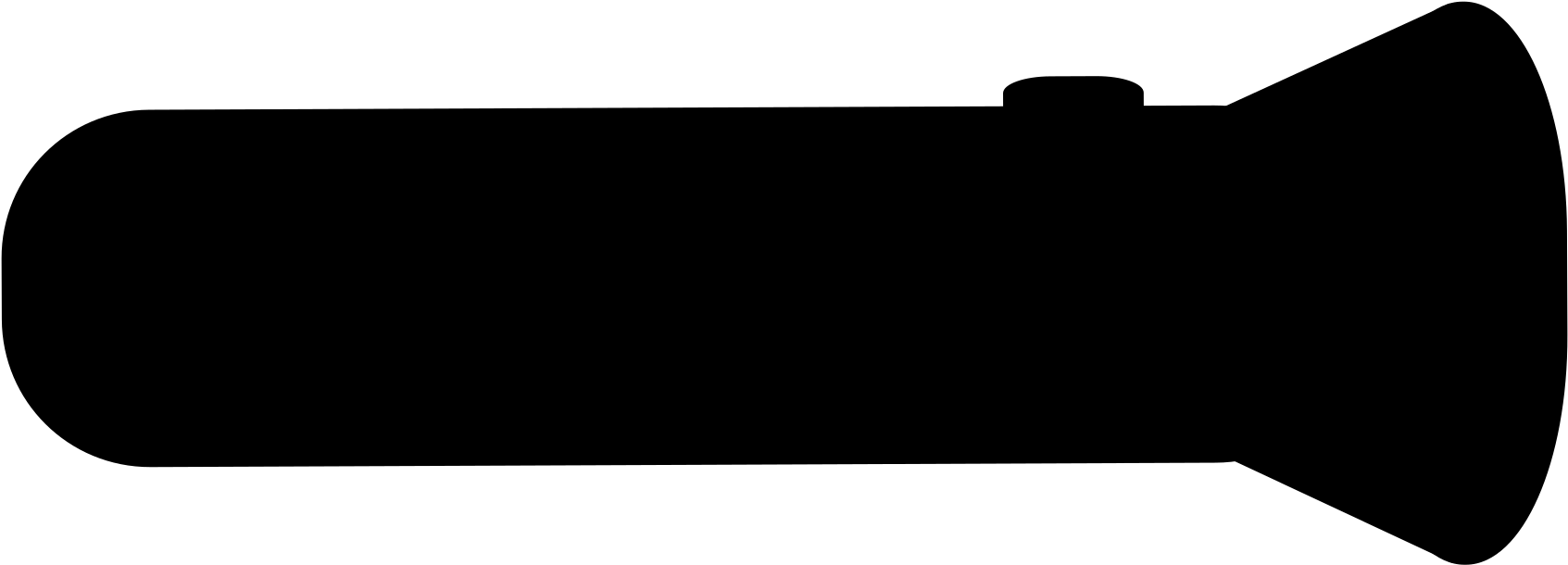 This Free Icons Png Design Of Flashlight Silhouette (2400x960), Png Download