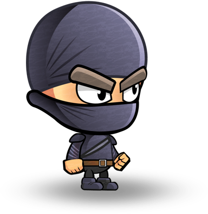 Ninja Royalty Free Game Art Character - Png Character (600x500), Png Download