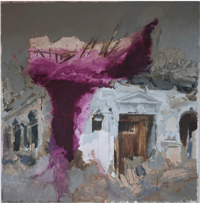 Violet Light - Painting (400x540), Png Download