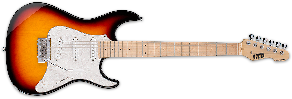 The Ltd Sn-200 Is Perfect For Any Player That Appreciates - Squier Telecaster Affinity Sunburst (1200x413), Png Download