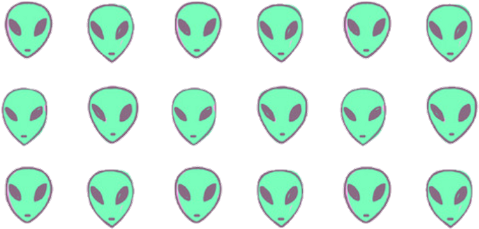Fondos Aliens Marcianos Verde Freetoedit - Transparent Alien Pattern (508x240), Png Download
