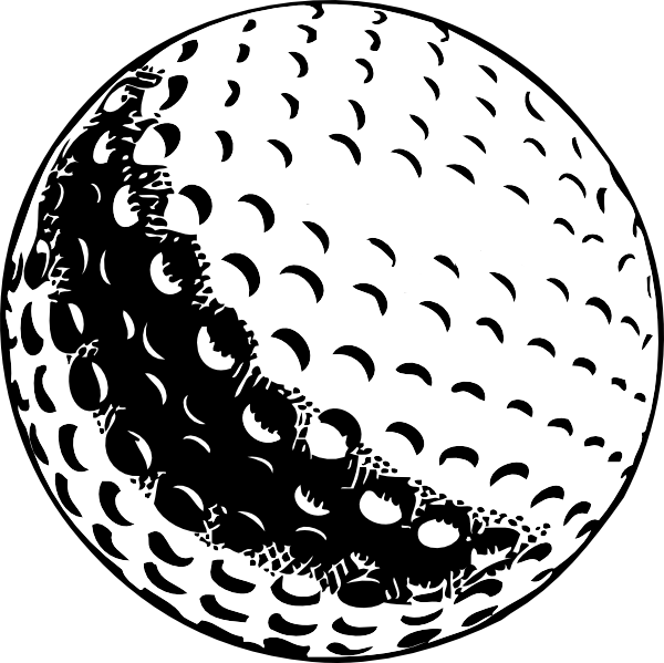 Golf Ball Clipart - Golf Ball (600x599), Png Download