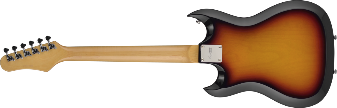 Hagstrom H Iii 3 Tone Sunburst Back - Hagstrom H-ii Guitar 3 Tone Sunburst (1140x368), Png Download