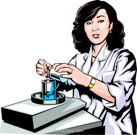 Woman Scientist With Beakers - Ученый Пнг (480x471), Png Download
