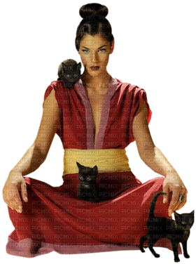 Tube Mulher - Femme Png En Méditation (328x400), Png Download