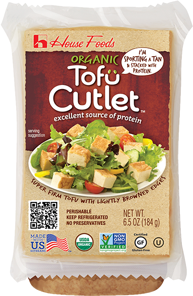 Organic Vacuum Pack Tofu Cutlet - House Foods Tofu Cutlet (600x600), Png Download