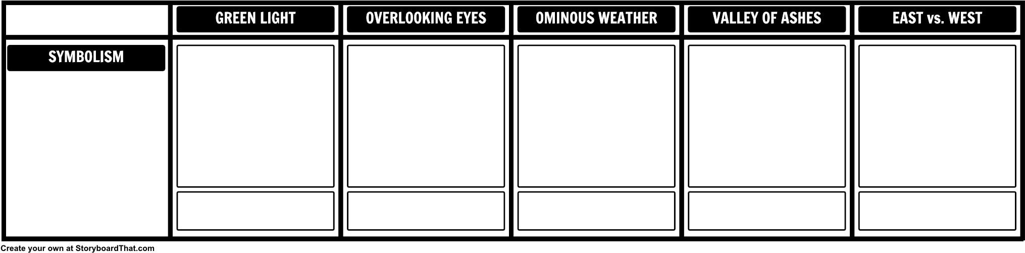 Great Gatsby Symbolism Worksheet (2048x520), Png Download