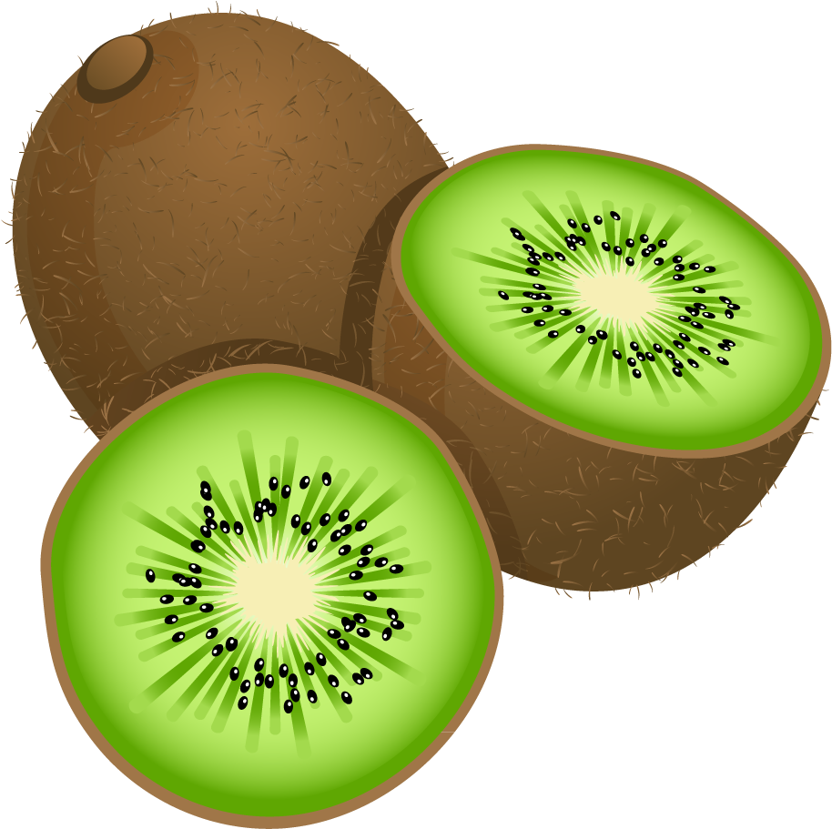 Large Kiwi Frut Png Fruit And Vegetables - Kiwi Clipart (953x935), Png Download