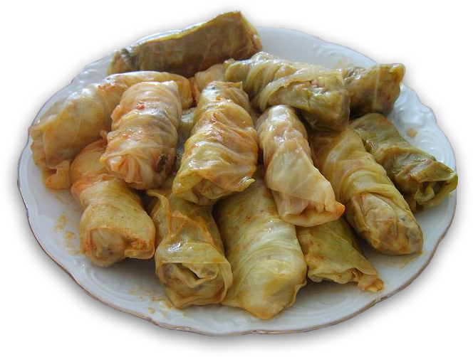 Lahana Sarma - Sarma Serbian Food (664x502), Png Download