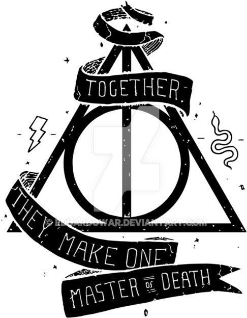 The Uploaded By Childofthedarkness And Hp Image - Harry Potter Deathly Hallows Png (500x636), Png Download