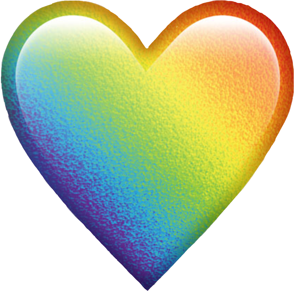 Rainbow Colorful Colors Emoji Heart Emojiheart Freetoed - Heart Any Color Emoji (944x937), Png Download