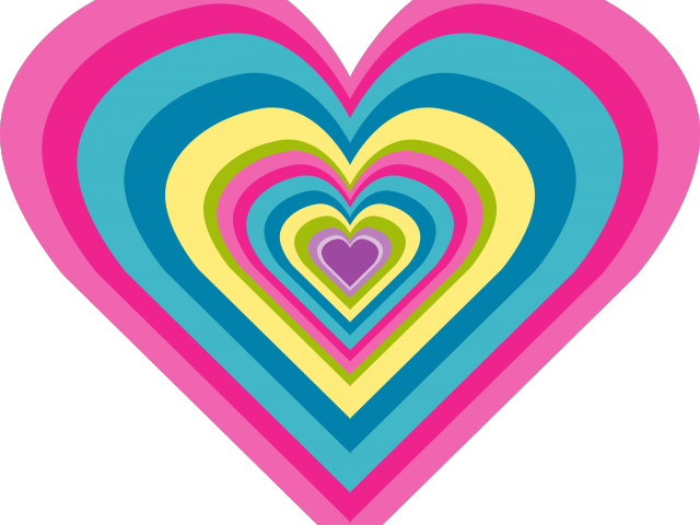 Gems Clipart Rainbow Heart - Heart (640x480), Png Download