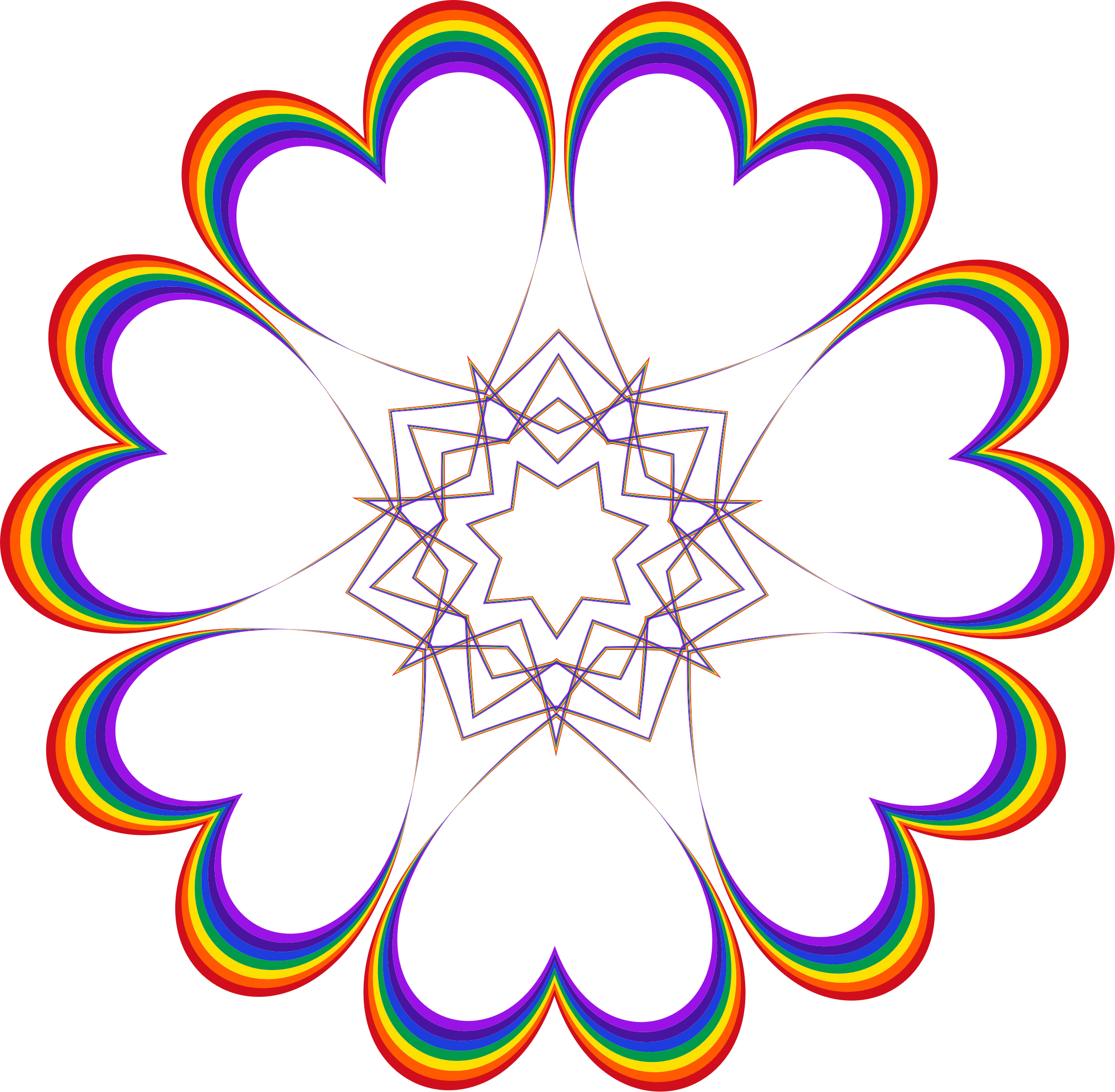 This Free Icons Png Design Of Rainbow Heart Star (2367x2319), Png Download