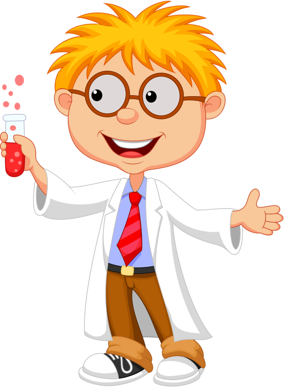 Album - Cartoon Kid Scientist (591x800), Png Download