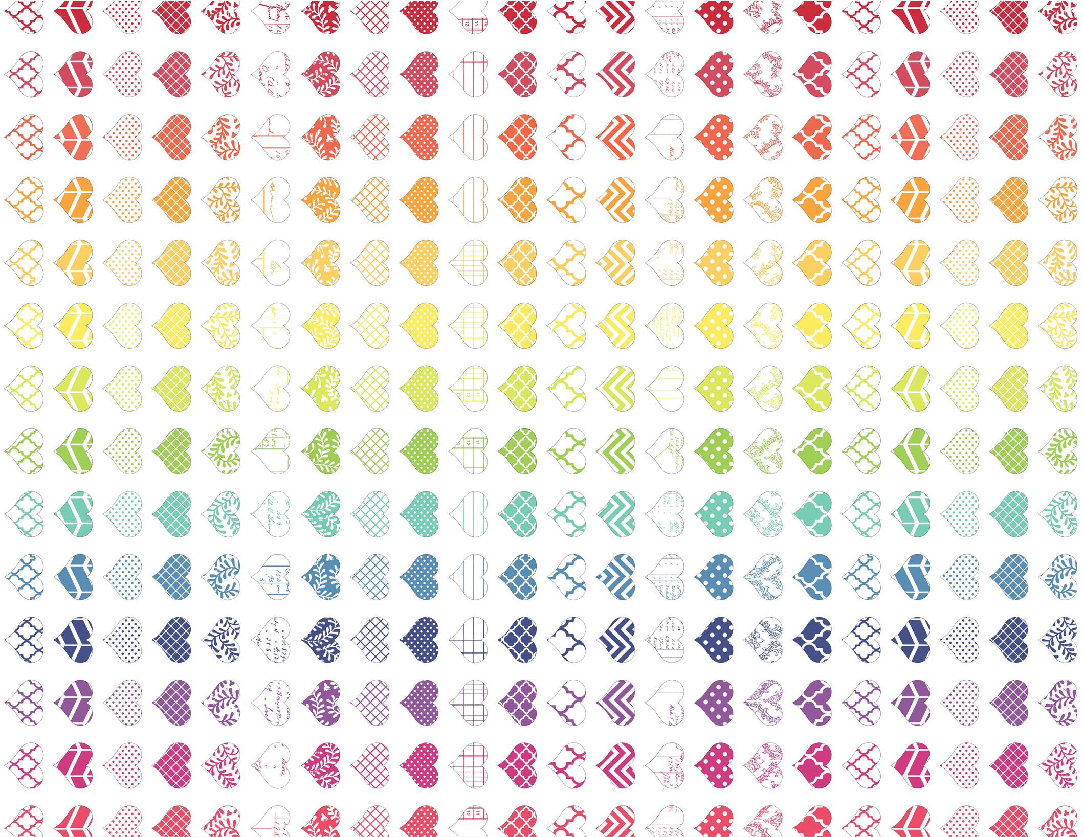 Png Rainbow Heart A2 Melstampz - Portable Network Graphics (2975x3850), Png Download