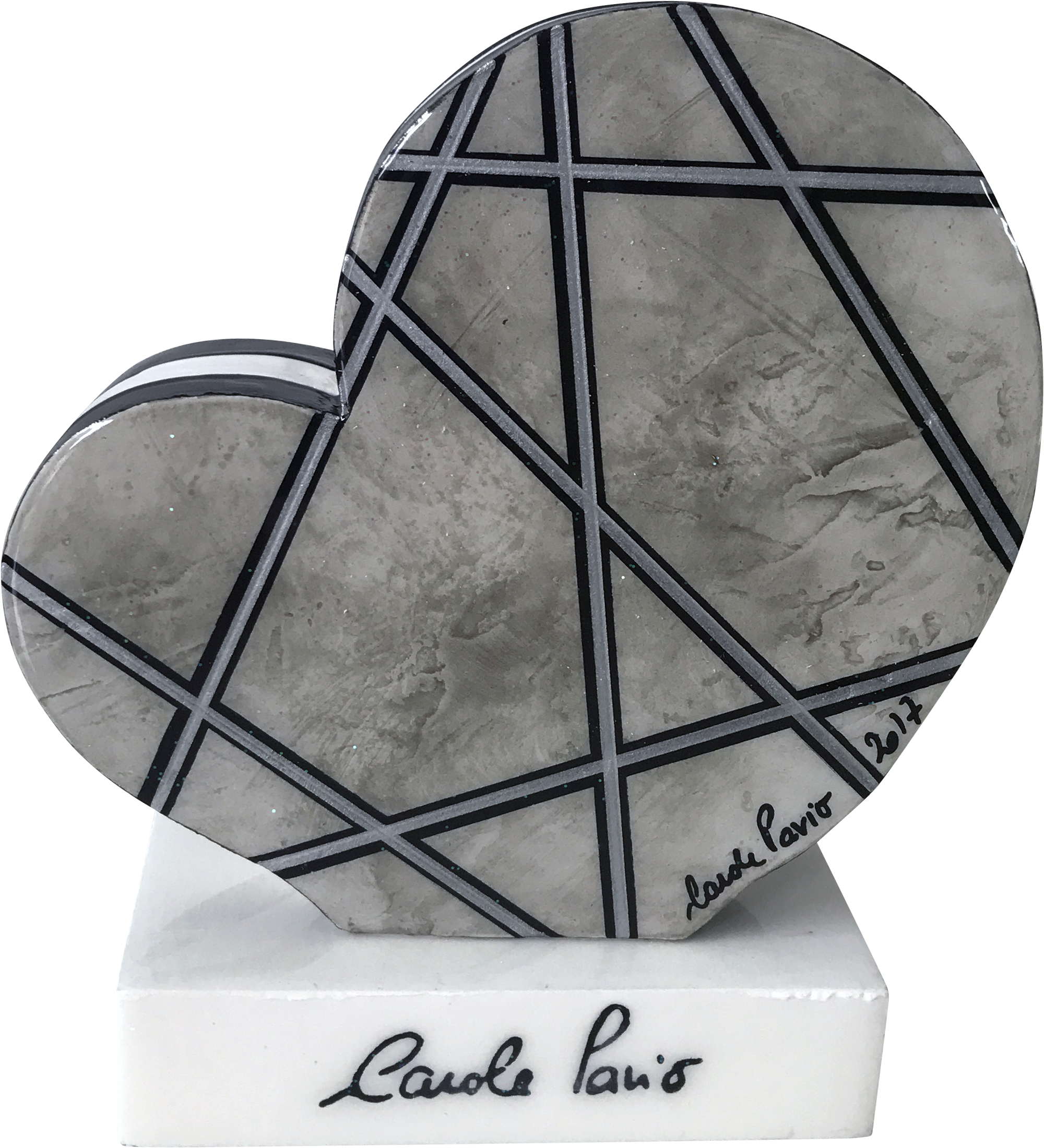 Rainbow Heart Grey - Centimetre (2122x2245), Png Download