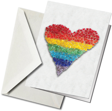 "rainbow Heart" Greeting Card - Greeting Card (399x399), Png Download