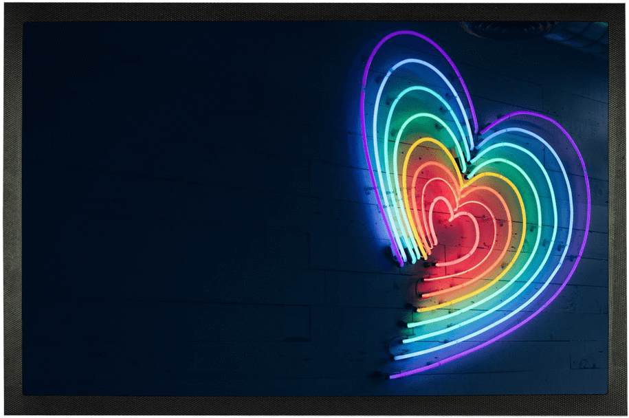 It Accessories 24"x15" Overall Print Doormat - Neon Sign (1024x1024), Png Download