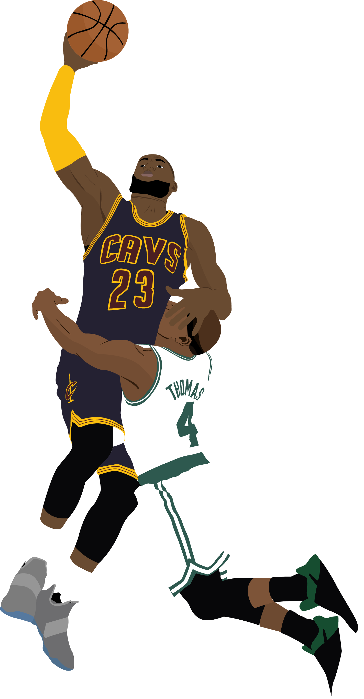 Lebron James Clipart - Lebron James Clip Art Png (1423x2729), Png Download