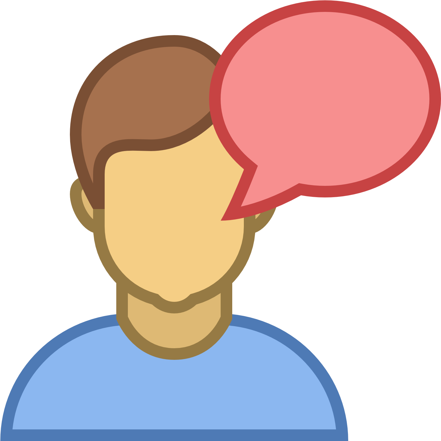 Jpg Free Download Chinese Economist Discusses Prospects - Cartoon Picture Of A Person Talking (1600x1600), Png Download