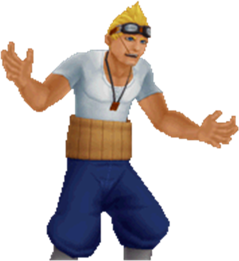 Cid Talk Sprite Khrec - Cid Kingdom Hearts (838x905), Png Download