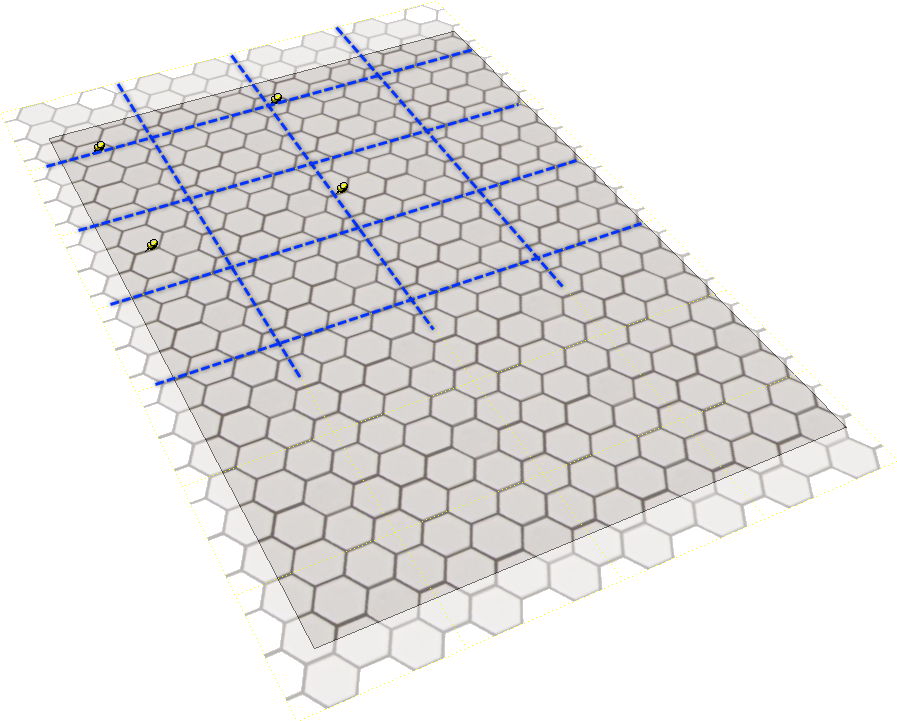 Textures In Sketchup Become Tiled Across Surfaces When - Hexagon Tiles Sketch Up (910x728), Png Download