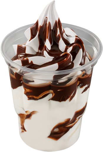 Hazelnut Brownie Sundae - Chocolate Ice Cream Sundaes (375x560), Png Download