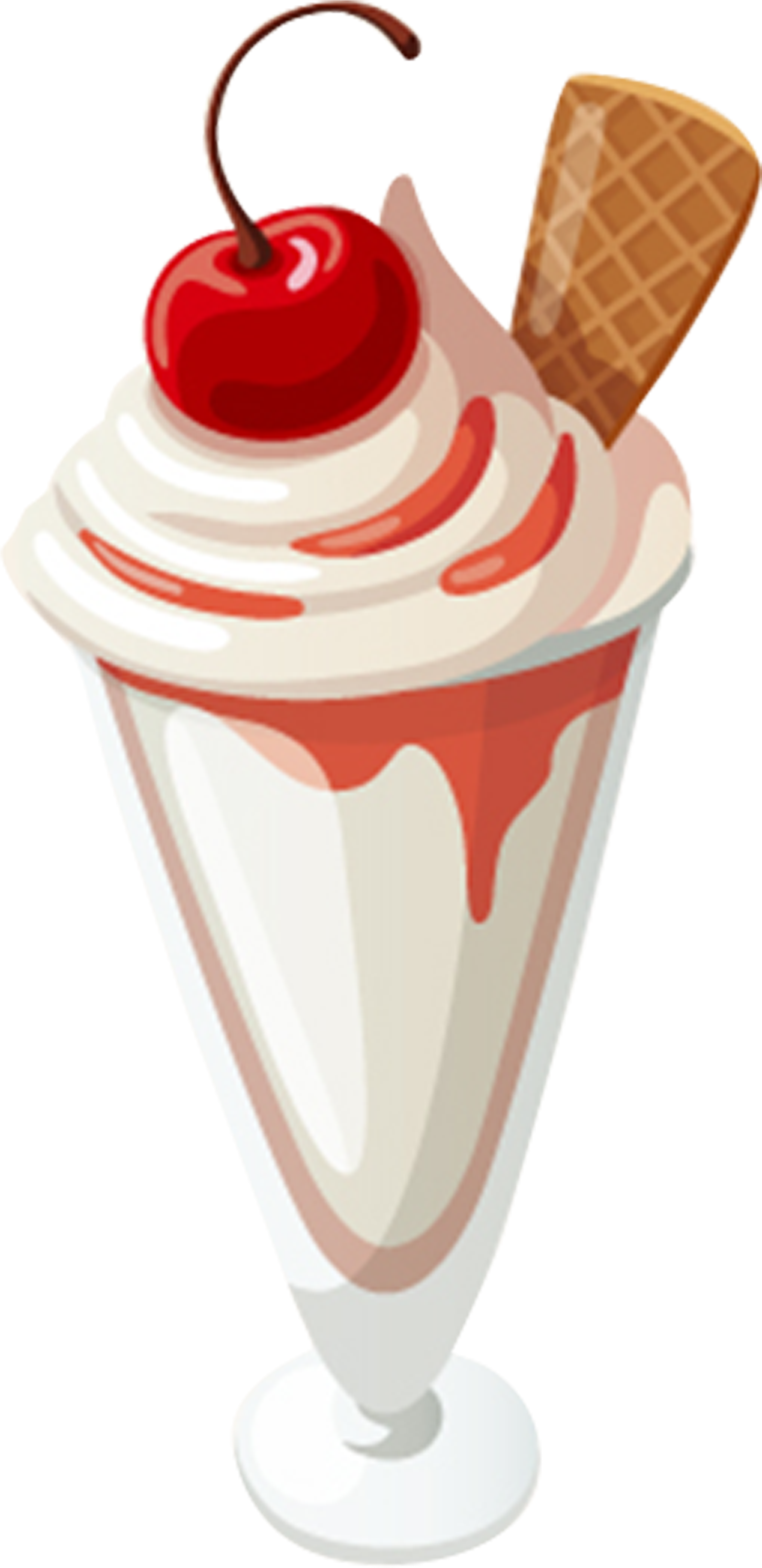 Milkshake Cartoon Png - Vector Ice Cream Sundae (7087x5906), Png Download