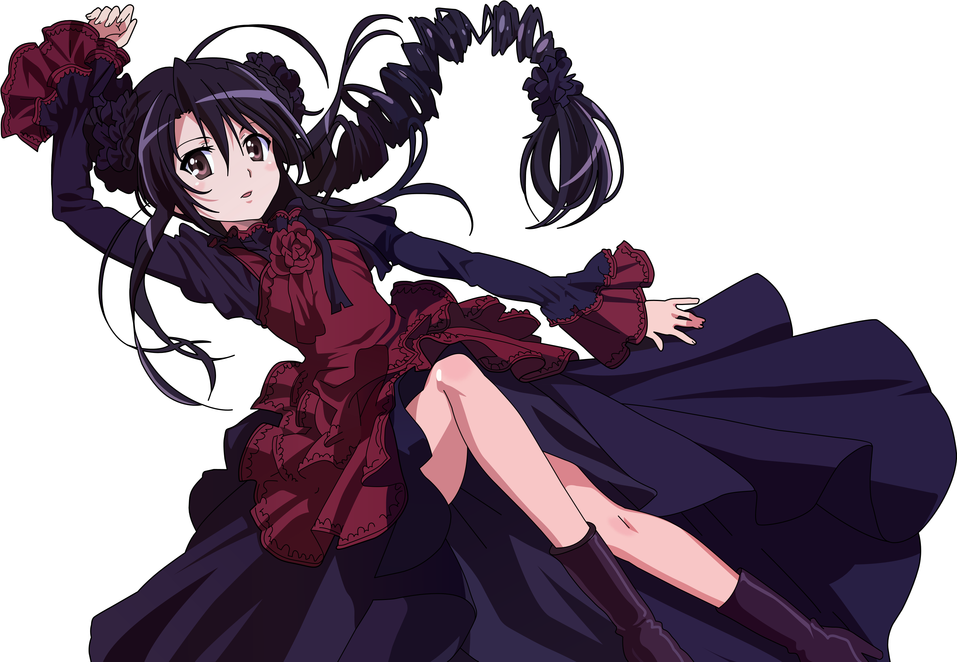 Download Png - Shana Shakugan No Shana Black Hair (3864x2344), Png Download