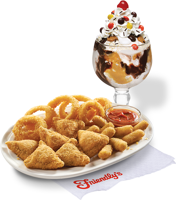 At Our Restaurants - Friendly's Reese's Sundae (697x690), Png Download