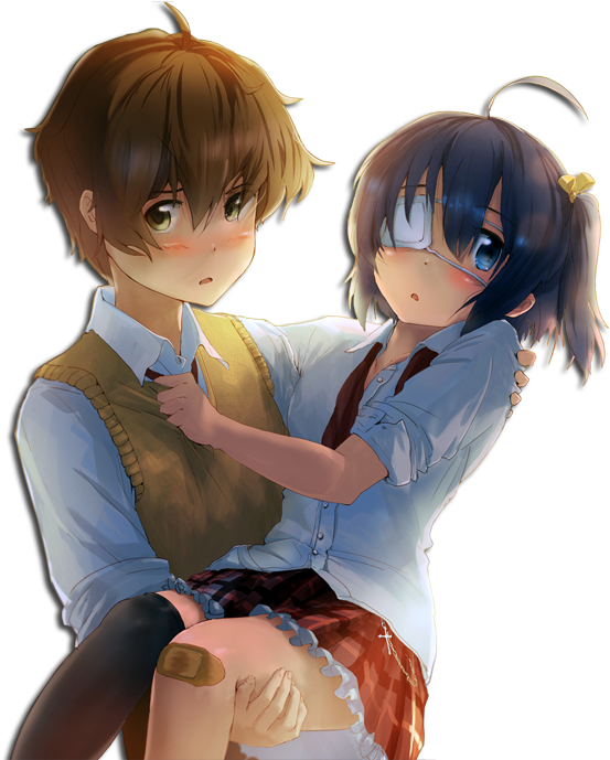 She Is The Cutest Loli Ever - Rikka Takanashi X Yuuta (1000x688), Png Download