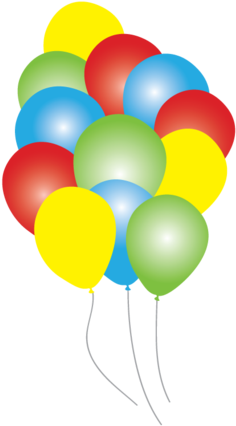 Circus Time Party Balloons - Circus Balloons Clipart (339x480), Png Download