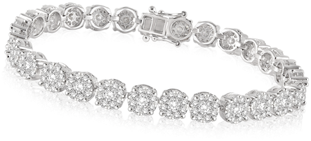Unity Style Ladies Diamond Bracelet In White Gold - Bracelet (498x498), Png Download