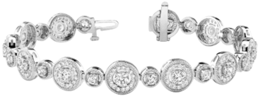 5 3/4 Ct Diamond Bracelet With F Color Vs Clarity Diamonds (400x400), Png Download
