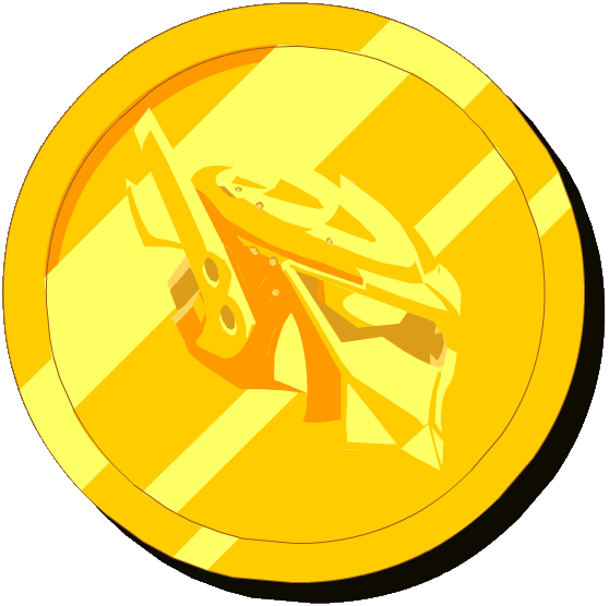 Golden Token - Token Png (558x556), Png Download