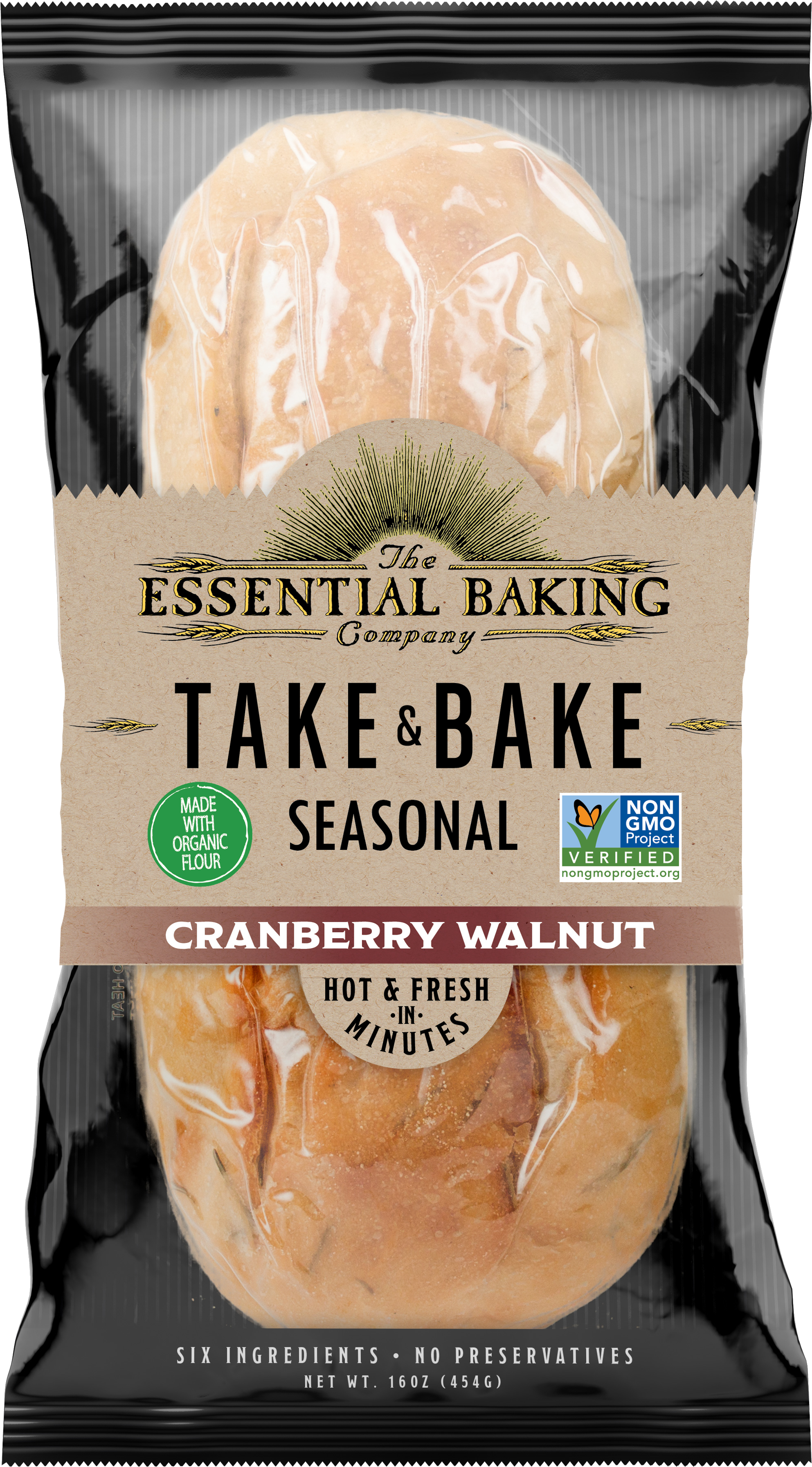 Take & Bake Cranberry Walnut Seasonal - Essential Baking (4000x4000), Png Download