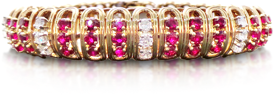 A Ruby And Diamond Bracelet, By Boucheron, Circa (1000x999), Png Download