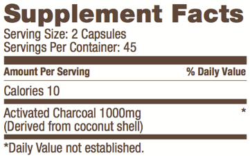 Coconut Charcoal - 90 Ct - - Bulletproof Coconut Charcoal - 90 Capsules (375x500), Png Download