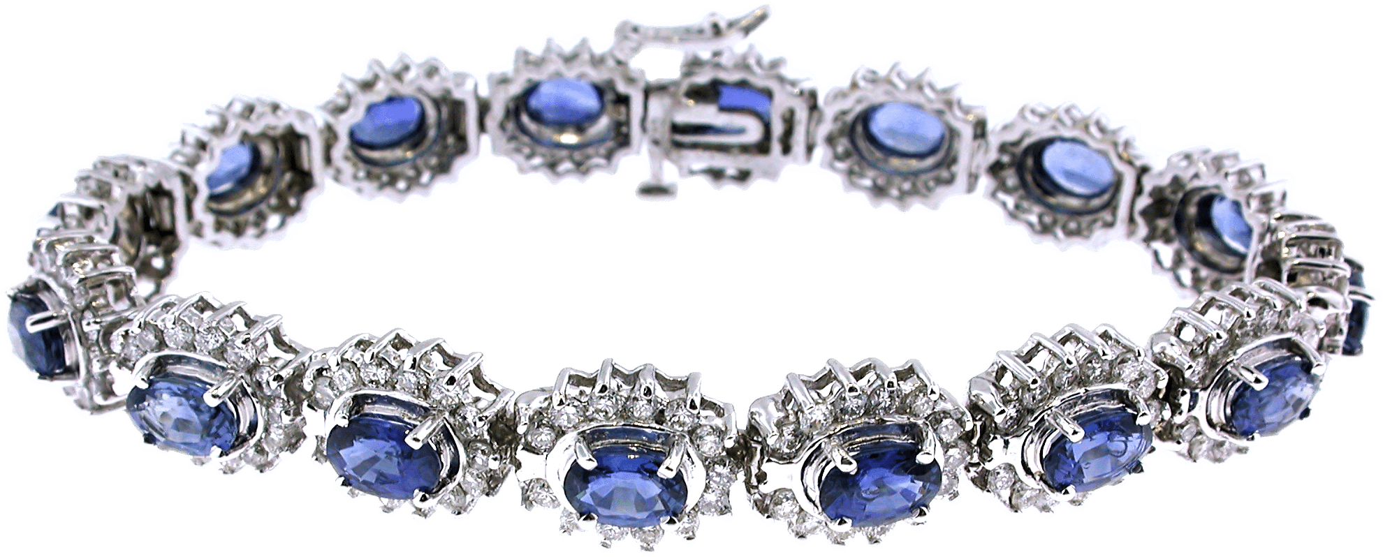 Fine Blue Sapphire And Diamond Bracelet - Bracelet (2140x2140), Png Download