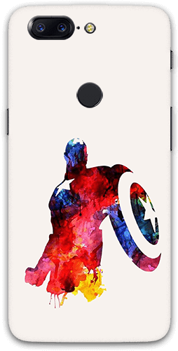 Water Color Captain America Oneplus 5t Mobile Case - Captain America Water Paint (600x600), Png Download
