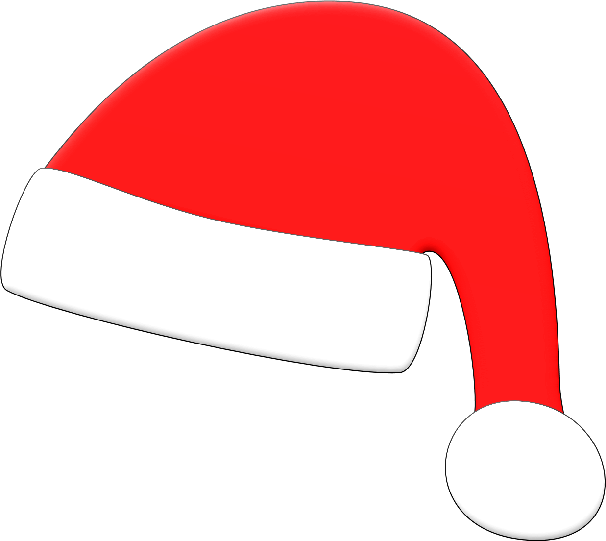 Kb Png Santa Hat Clip Art 594 X 454 27 Kb Png Christmas (1500x1500), Png Download