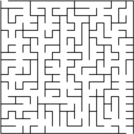 File - Prim Maze - Svg - Maze Puzzle Mathematics Png (500x500), Png Download
