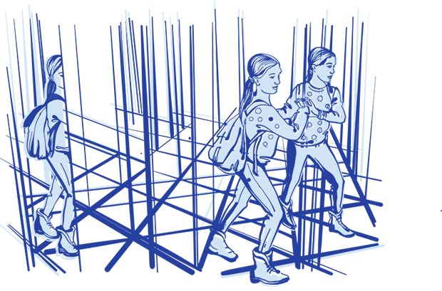 Mirror Maze - Mirror Maze Drawing (620x409), Png Download