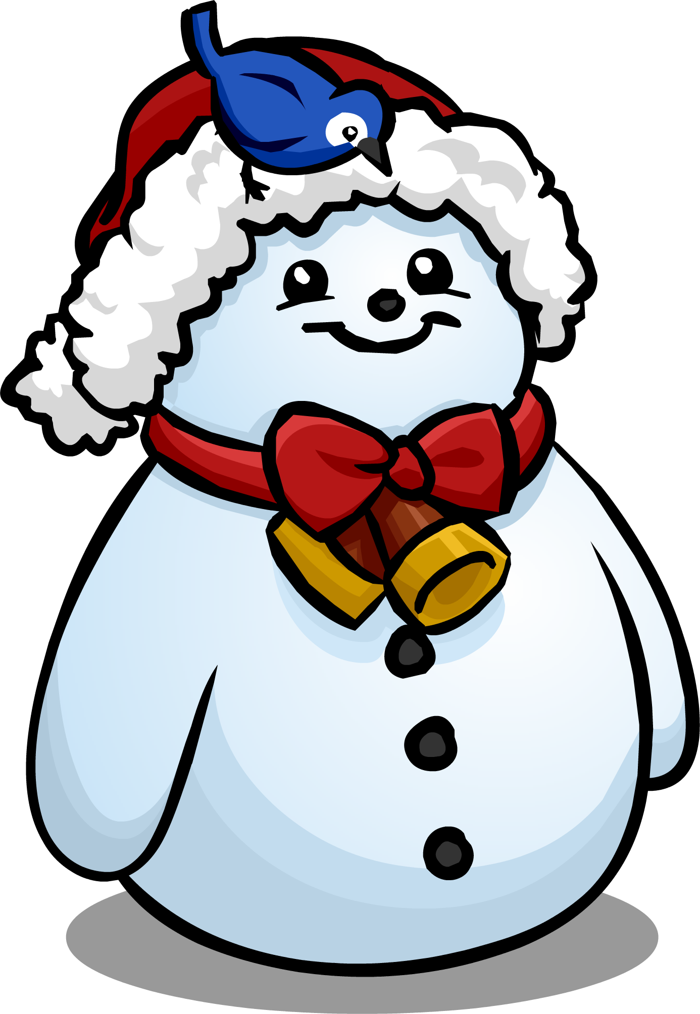 Santa Hat Snowman Sprite 008 - Club Penguin Christmas Furniture (1386x2008), Png Download